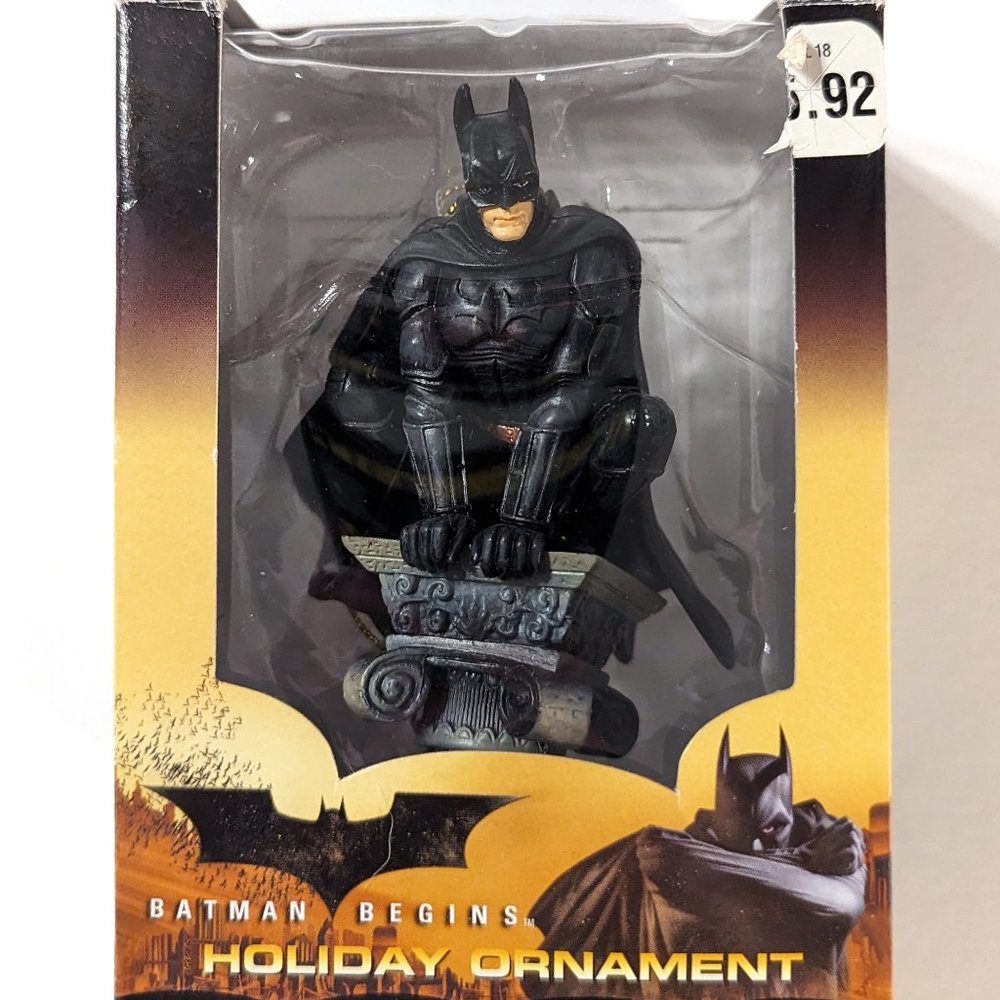Lot of 2 Batman Begins Holiday Christmas Collectible Ornaments VINTAGE RARE